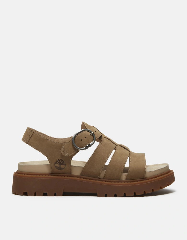 Timberland Clairemont Way Nubuck Womens Fisherman Sandals - Mid Beige