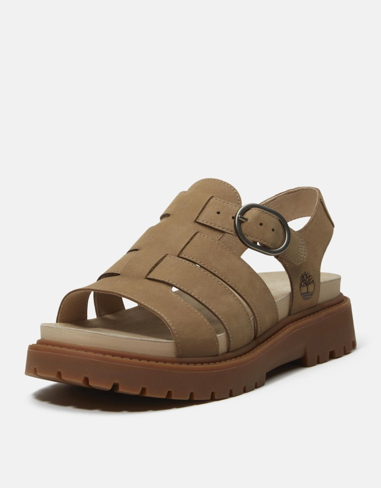 Timberland Clairemont Way Nubuck Womens Fisherman Sandals - Mid Beige