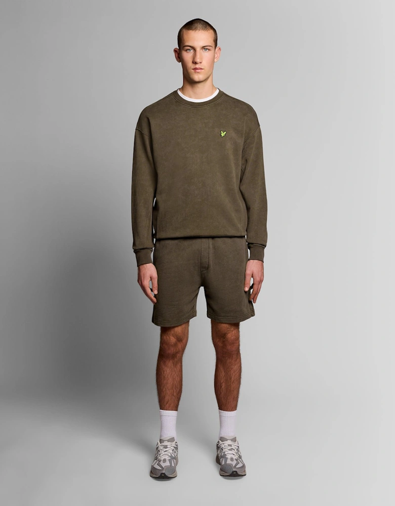 Heavy Wash Cotton Sweat Shorts
