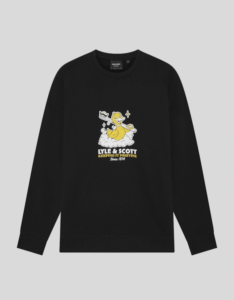 Chest Print Graphic Sweatshirt