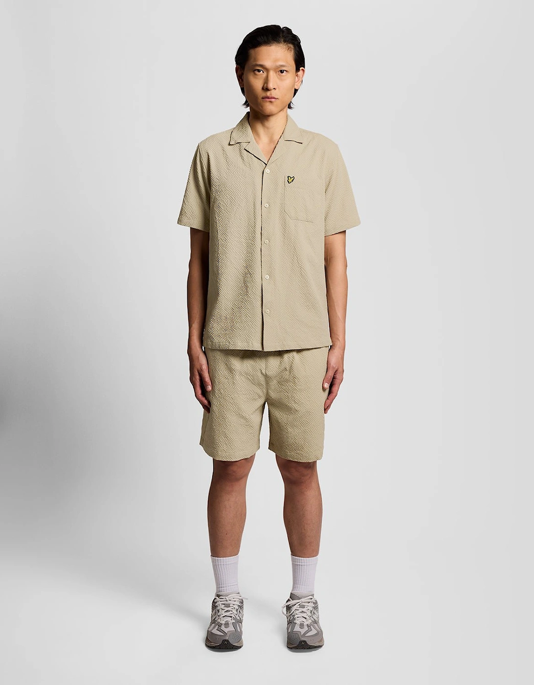 Lyle And Scott Men's Tan Textured Resort Shorts  33/32/32 M