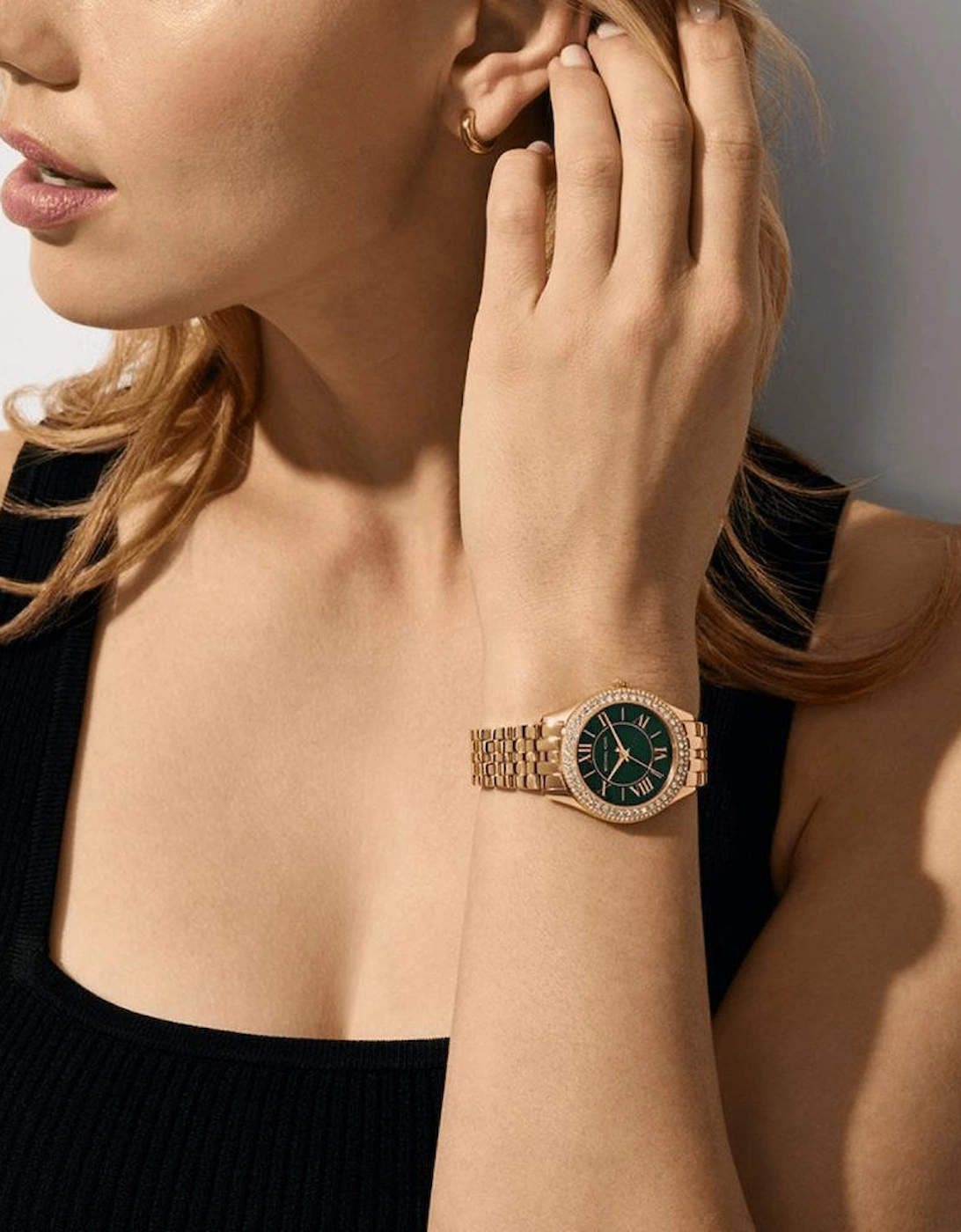 Michael Kors MK4870 Harlowe Green Dial Ladies Watch
