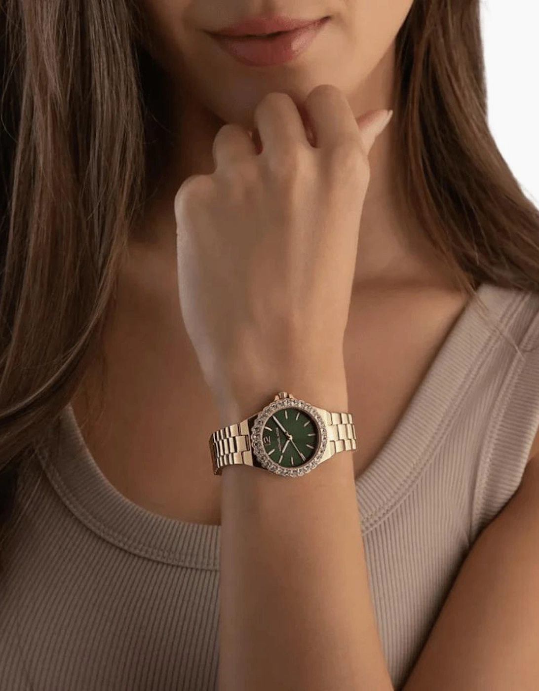 Michael Kors MK7395 Lennox Green Dial Ladies Watch