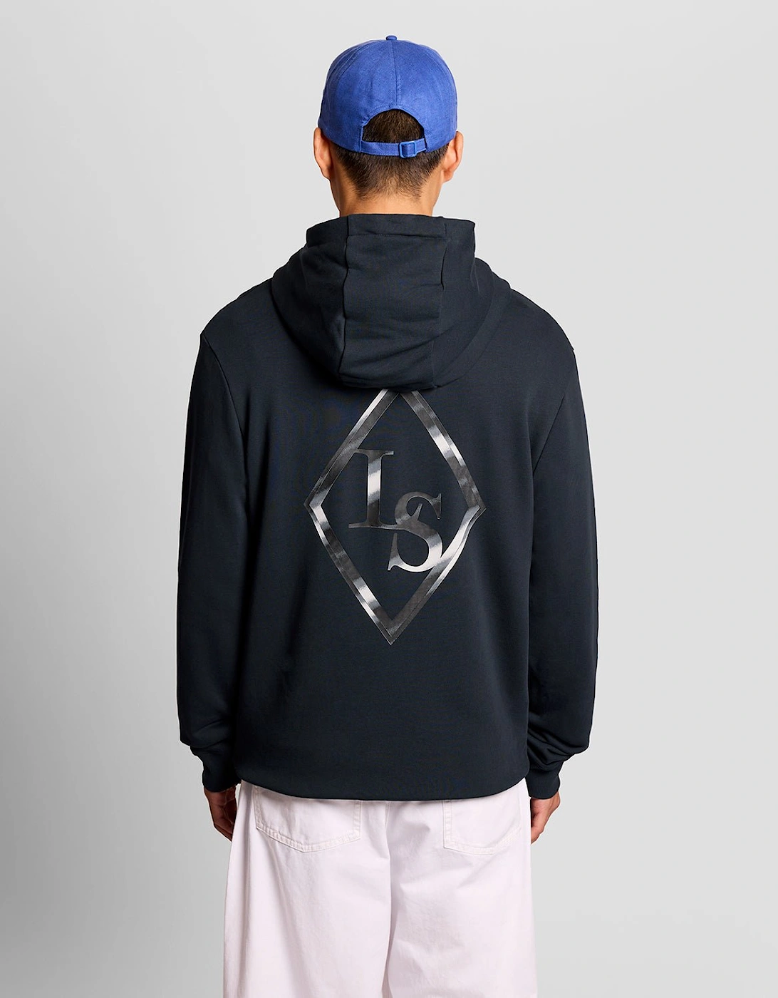 Lyle And Scott Men's Black Back Print Graphic Sweatshirt  Xs