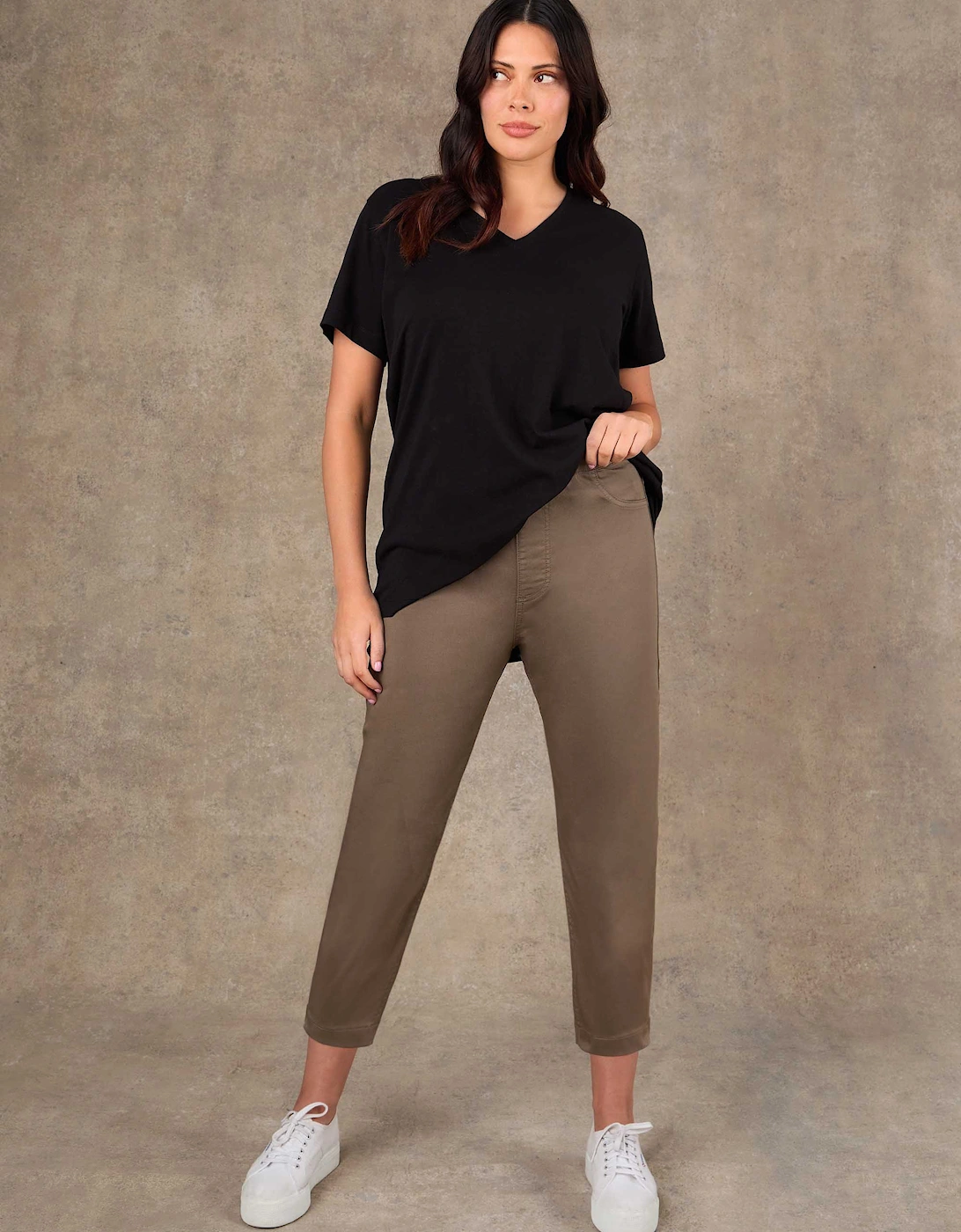 Khaki Cropped Jegging