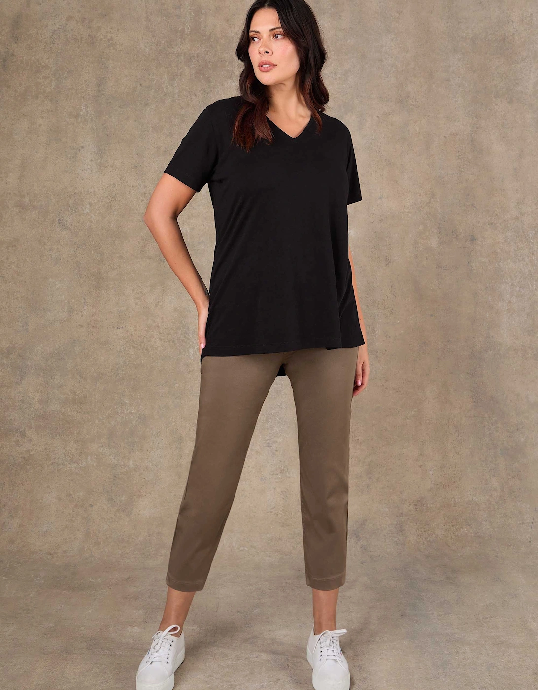 Khaki Cropped Jegging