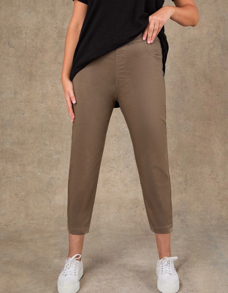 Khaki Cropped Jegging