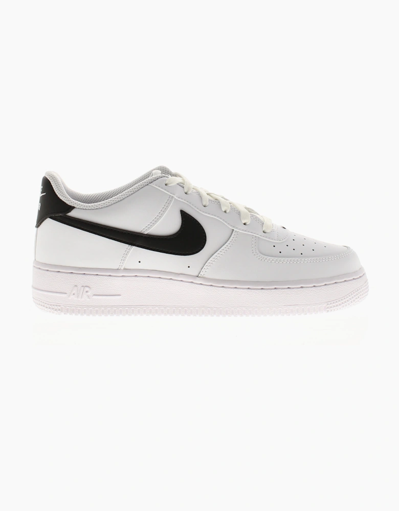 Nike Junior Boys Trainers Air Force 1 Bg Leather Lace Up white black UK Size