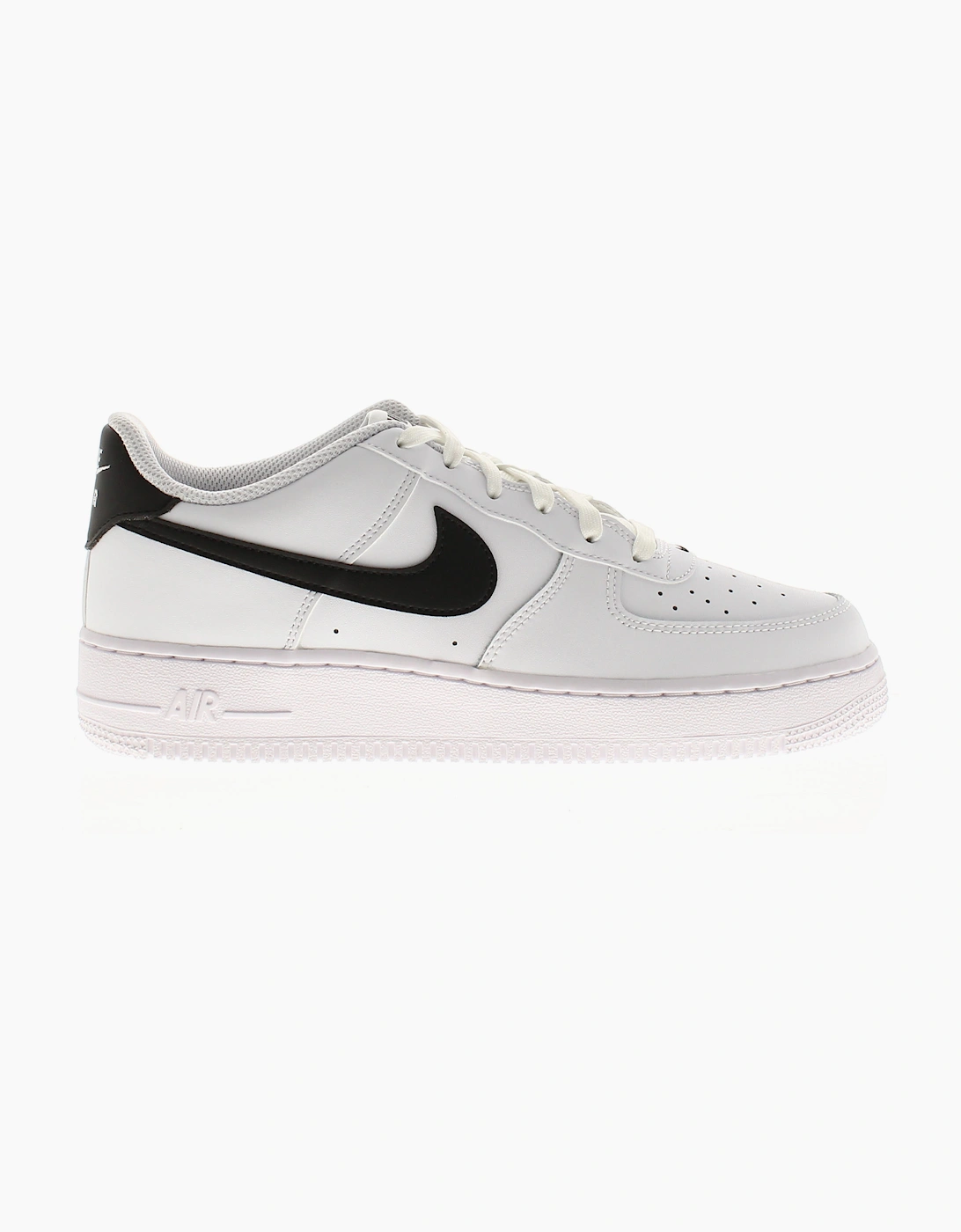 Nike Junior Boys Trainers Air Force 1 Bg Leather Lace Up white black UK Size