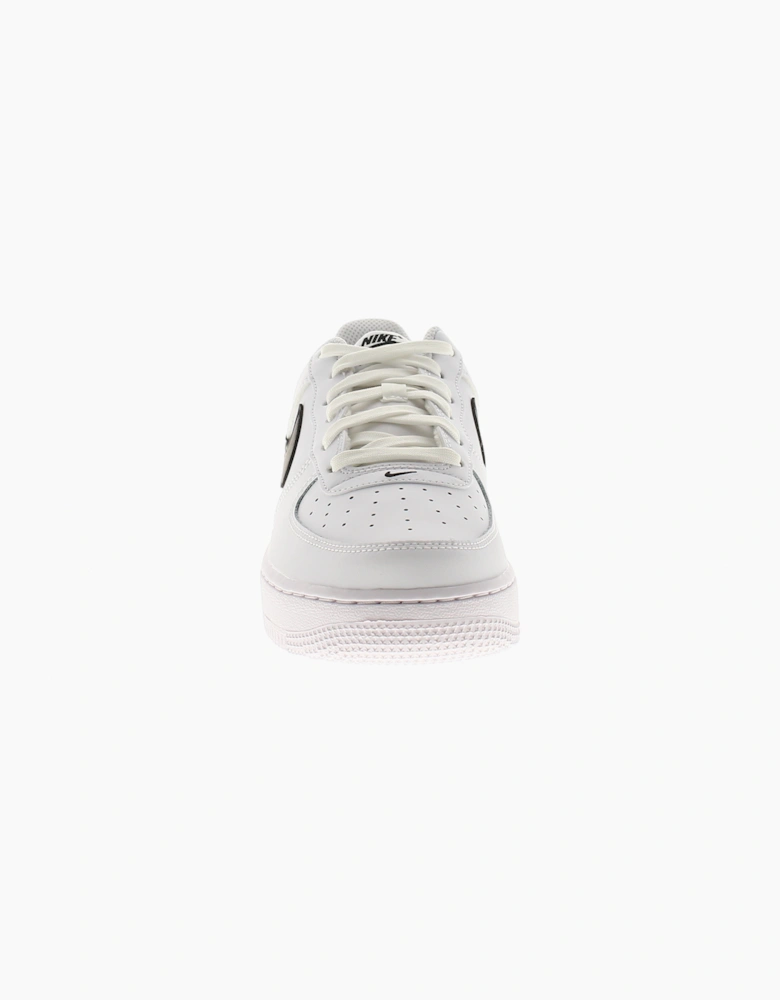 Nike Junior Boys Trainers Air Force 1 Bg Leather Lace Up white black UK Size