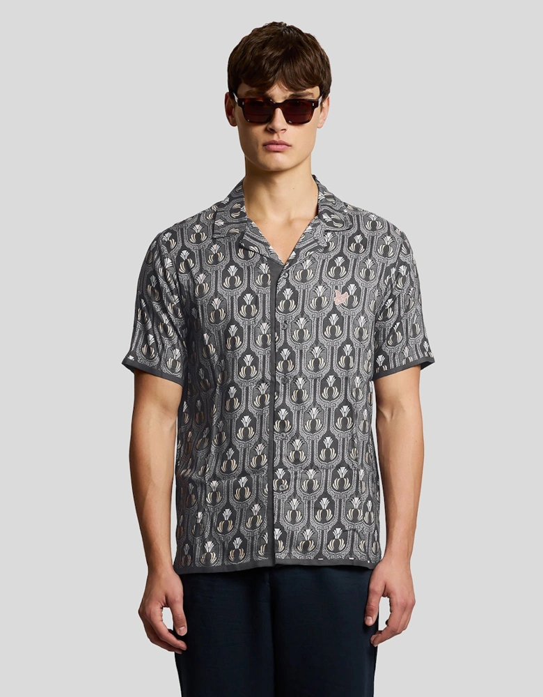 Short Sleeve Botanical Graphic Shirt