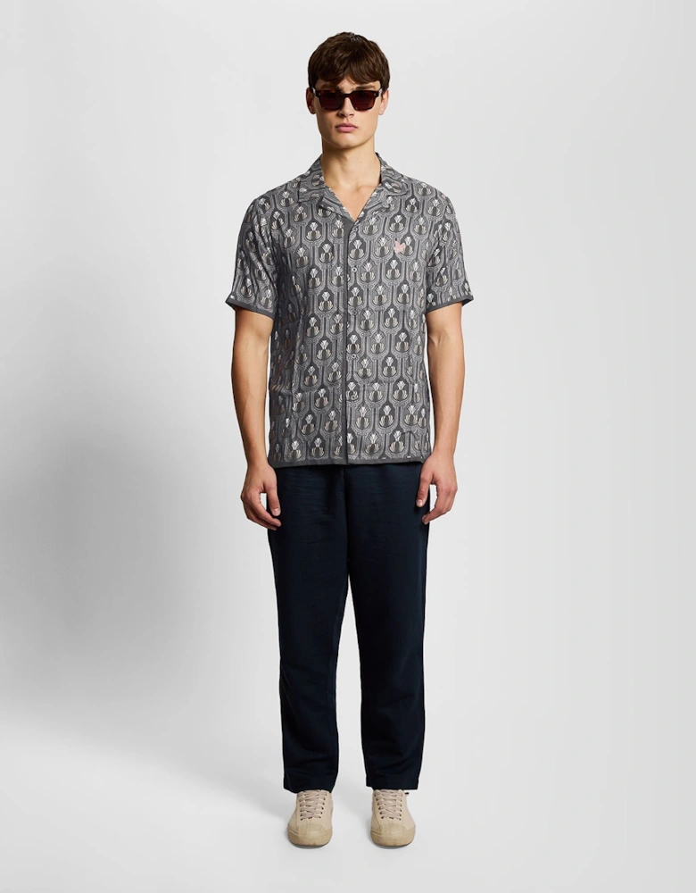 Short Sleeve Botanical Graphic Shirt