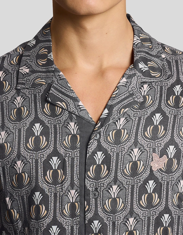 Short Sleeve Botanical Graphic Shirt