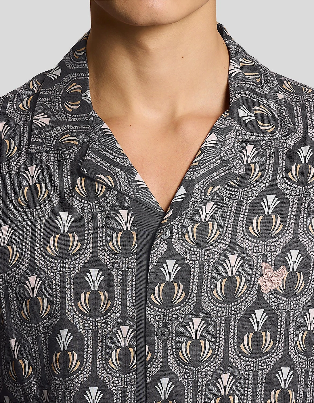 Short Sleeve Botanical Graphic Shirt