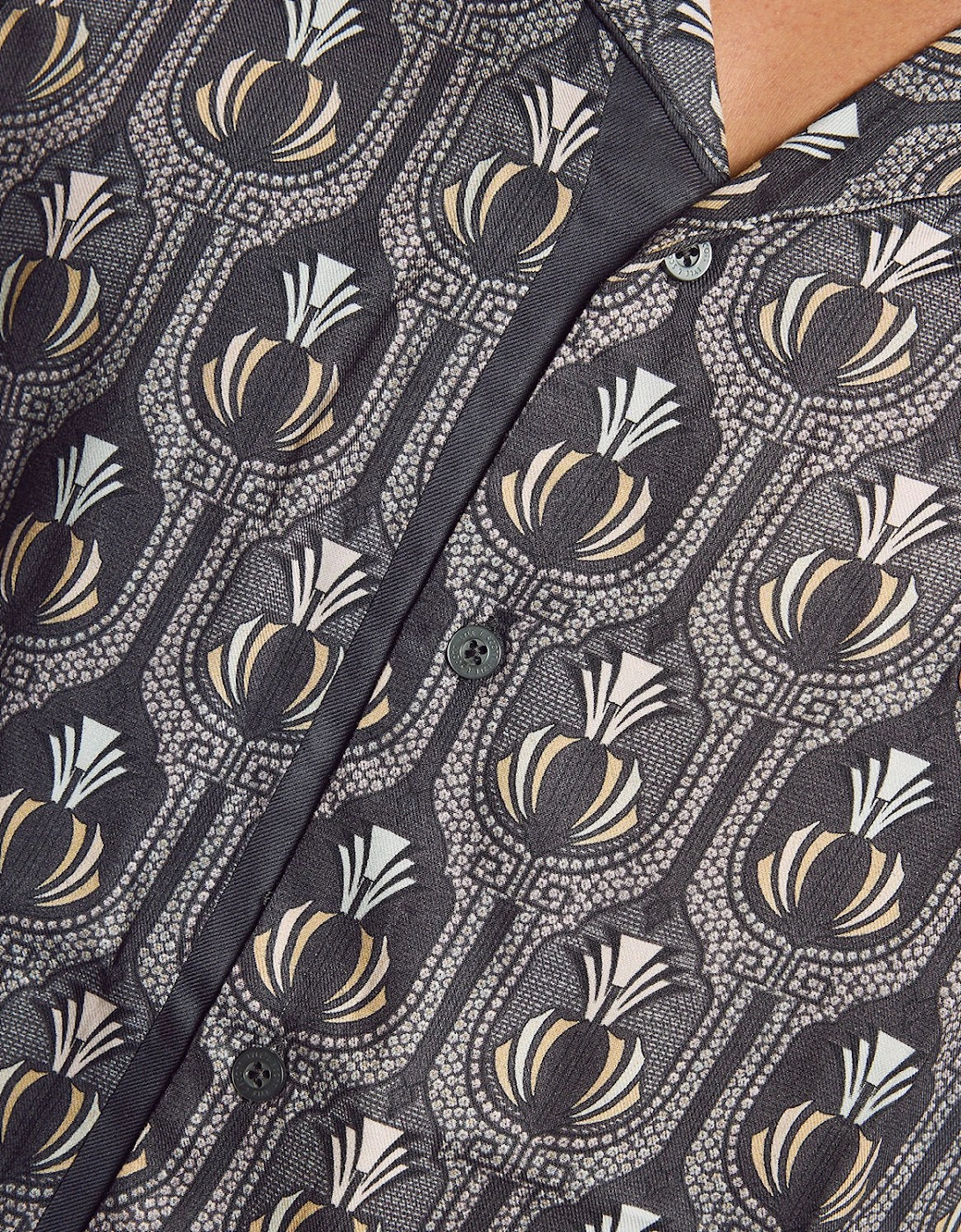 Short Sleeve Botanical Graphic Shirt