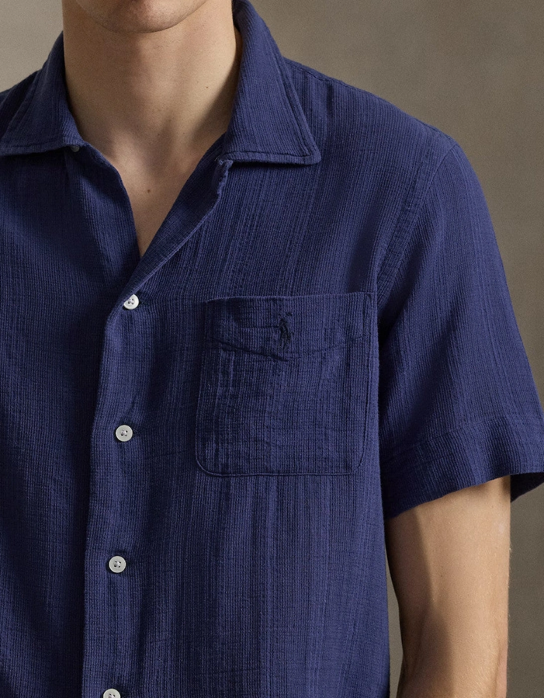 Polo Ralph Lauren GD Dobby Cuban Collar Shirt 001 Freshwater