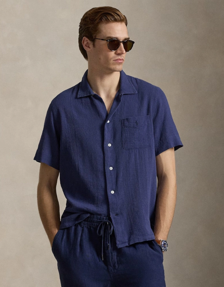Polo Ralph Lauren GD Dobby Cuban Collar Shirt 001 Freshwater