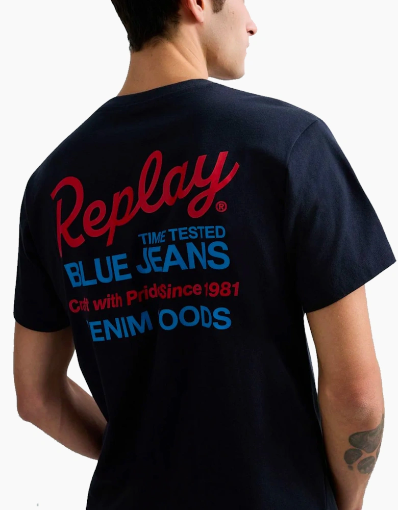 Replay T-Shirt  With Front Print NAVY