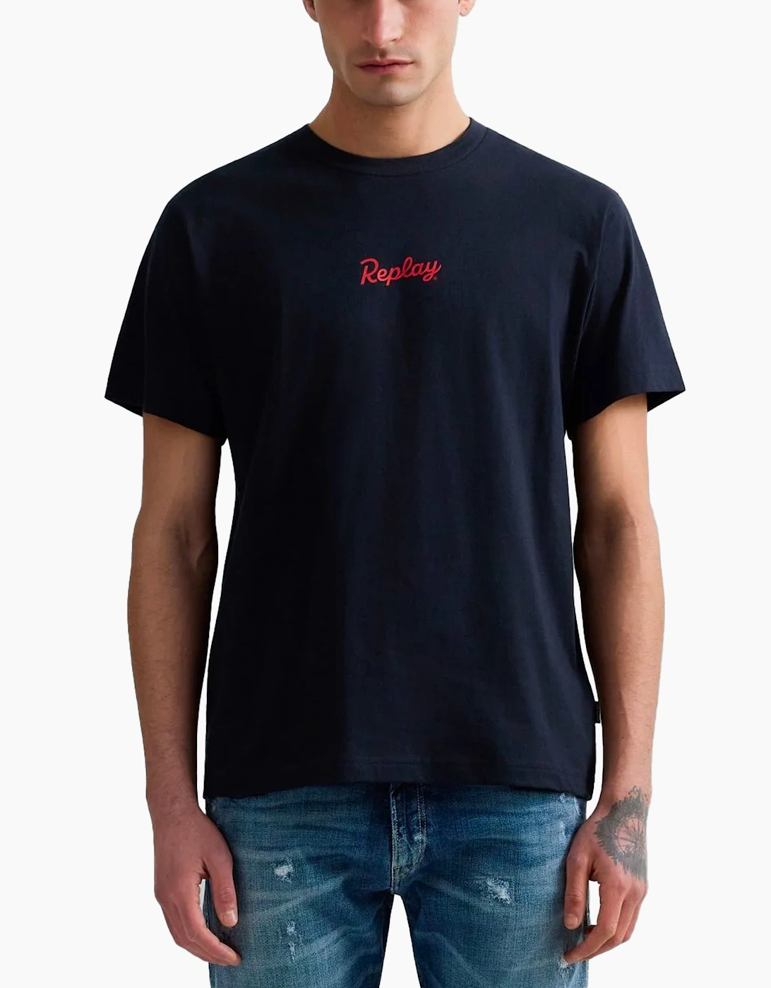 Replay T-Shirt  With Front Print NAVY