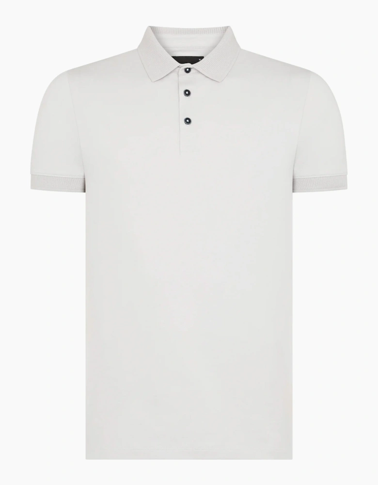 Remus Uomo Polo Shirt Tapered Fit Cotton-Stretch Quiet Grey