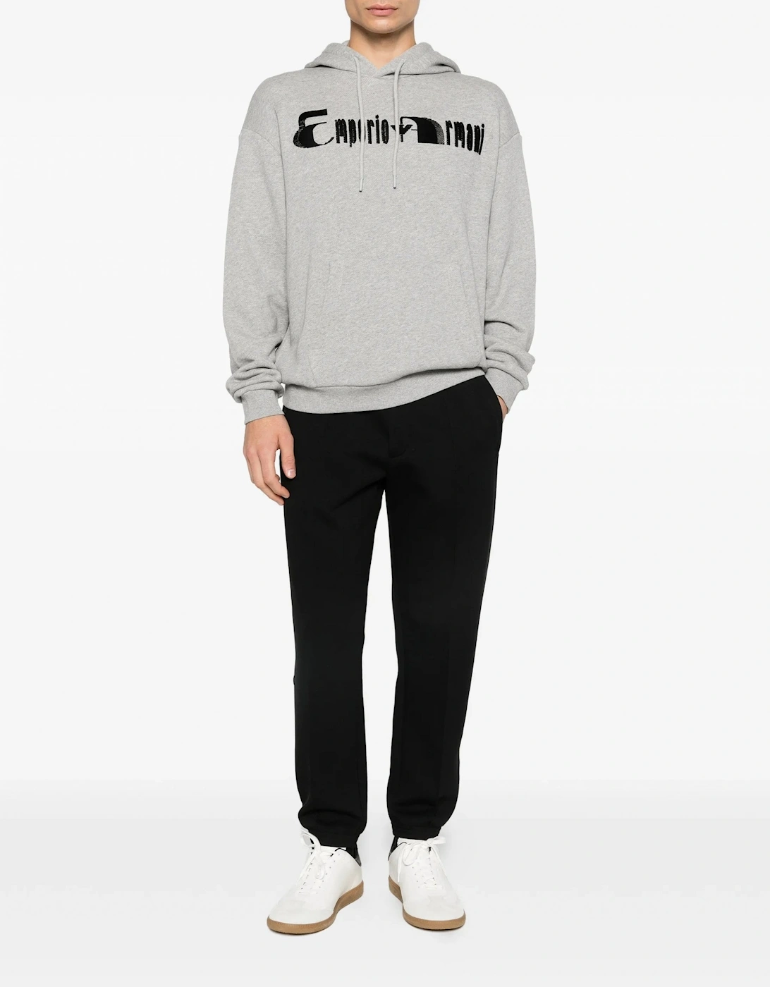Double-Jersey Branded Cuffed Joggers Black