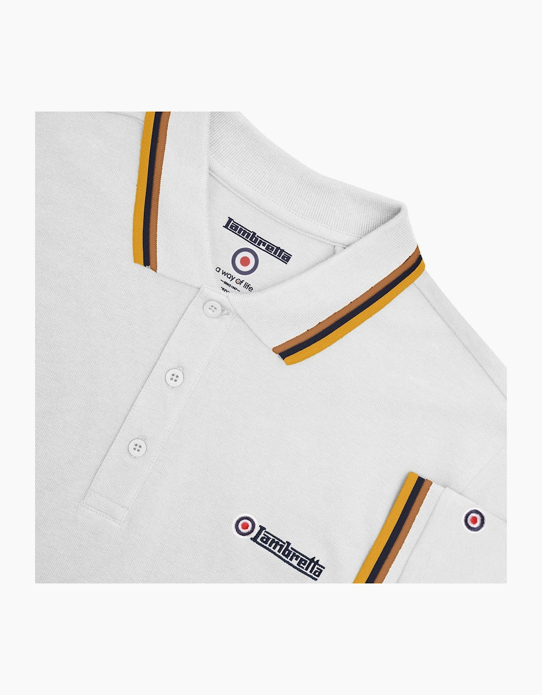 Lambretta Mens Triple Tipped Polo Shirt
