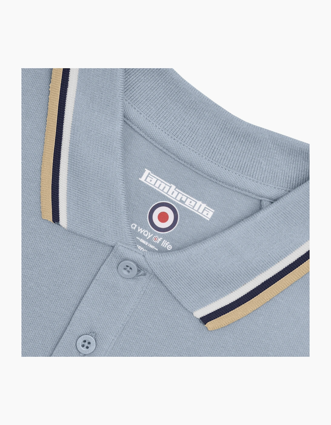 Lambretta Mens Triple Tipped Polo Shirt