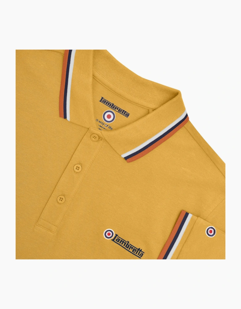 Lambretta Mens Triple Tipped Polo Shirt