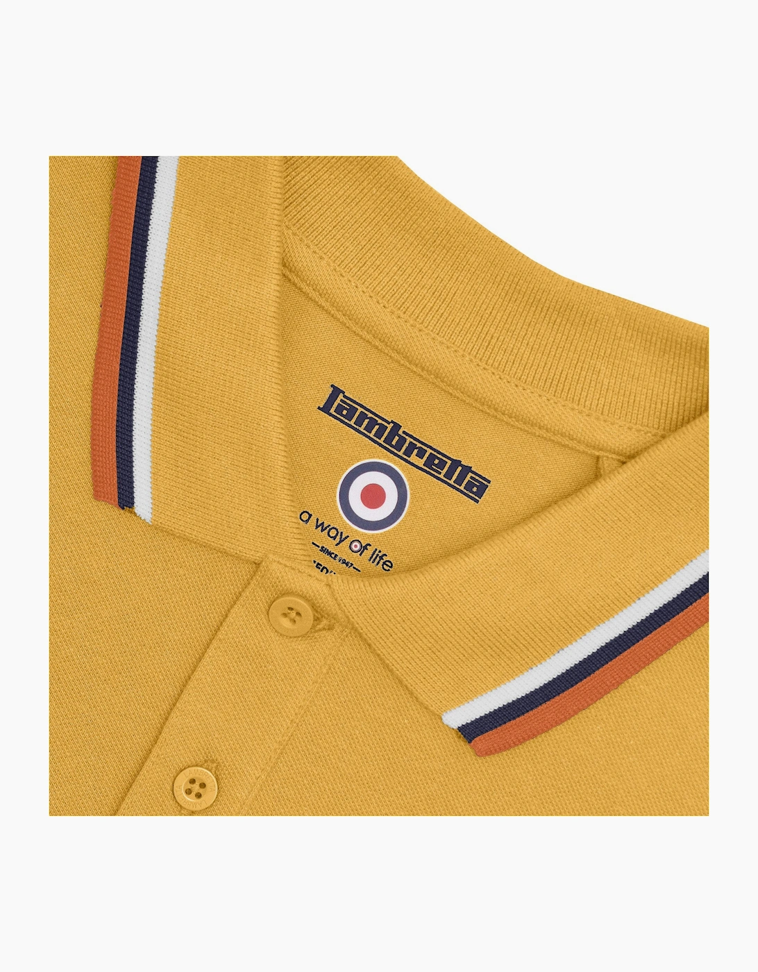 Lambretta Mens Triple Tipped Polo Shirt
