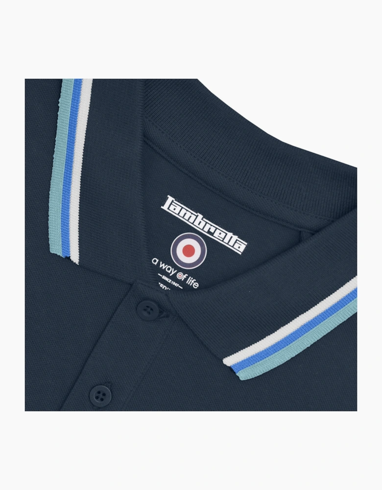 Lambretta Mens Triple Tipped Polo Shirt