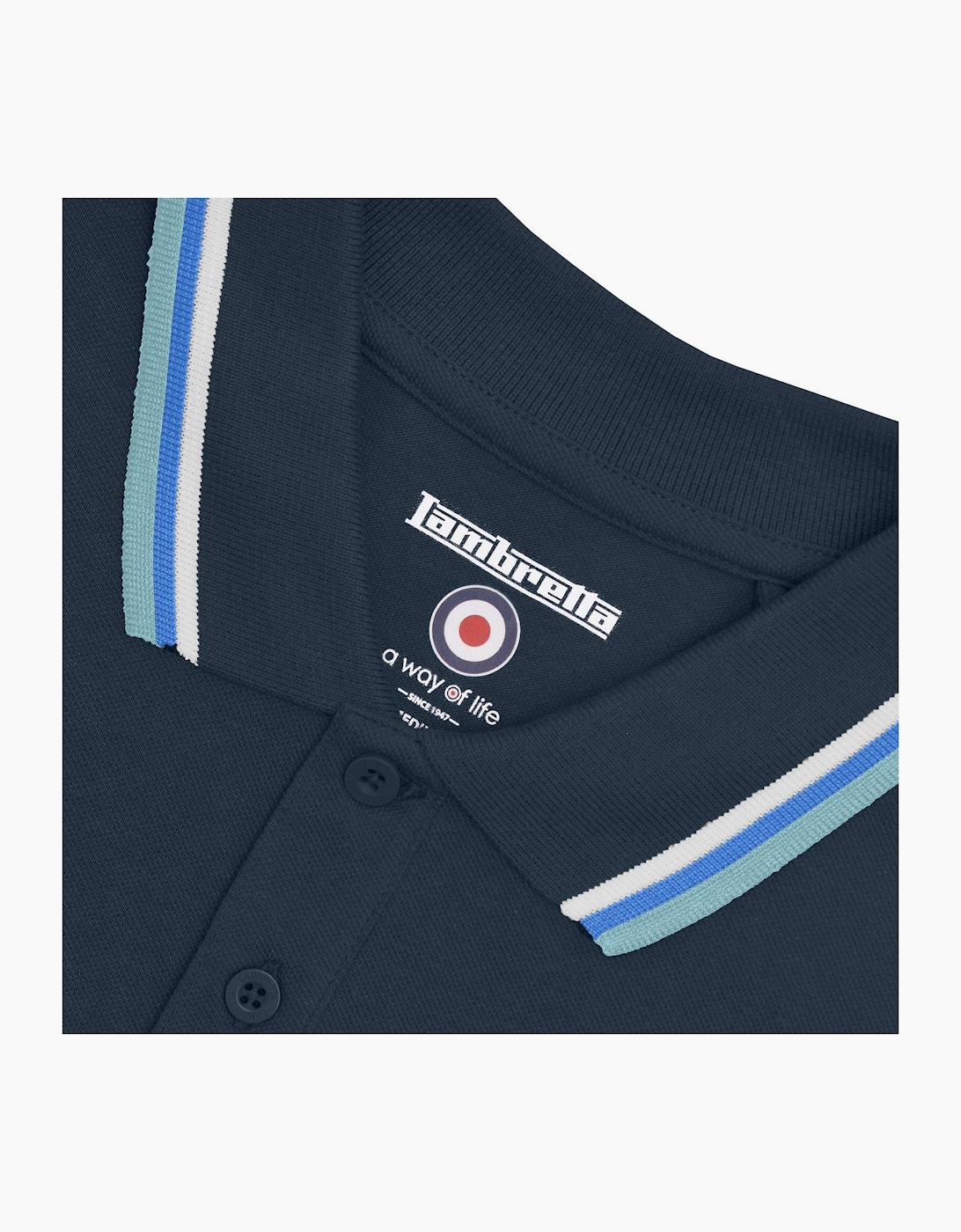 Lambretta Mens Triple Tipped Polo Shirt