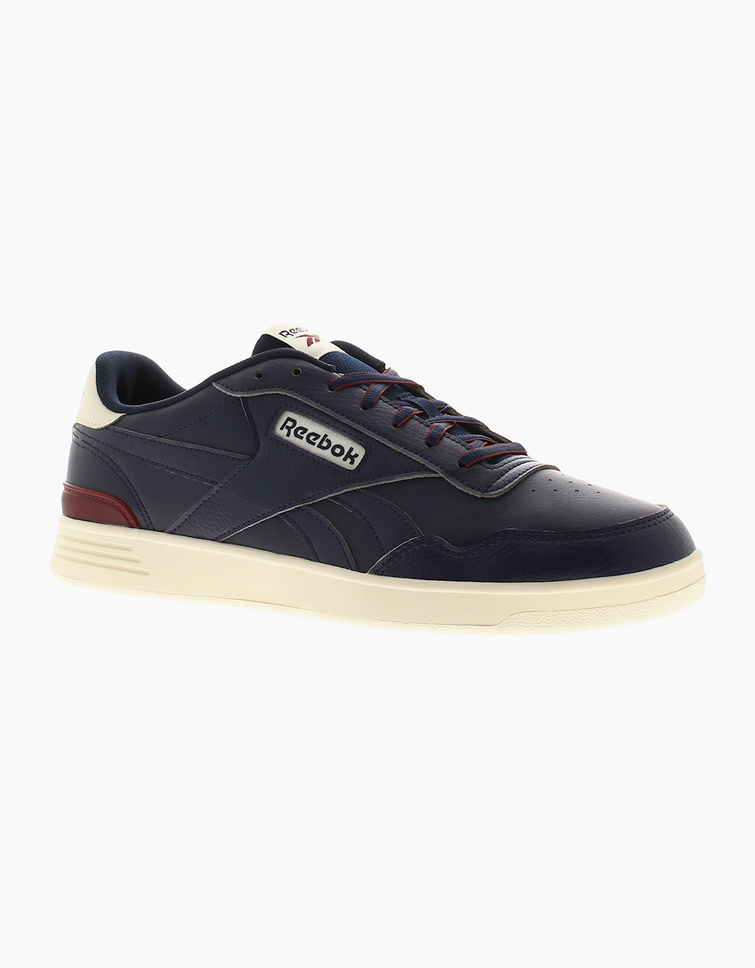 Reebok Men's Blue Trainers Court Advance Clip Leather Lace Up Vector Navy Chalk Uk Siz - Size: 6