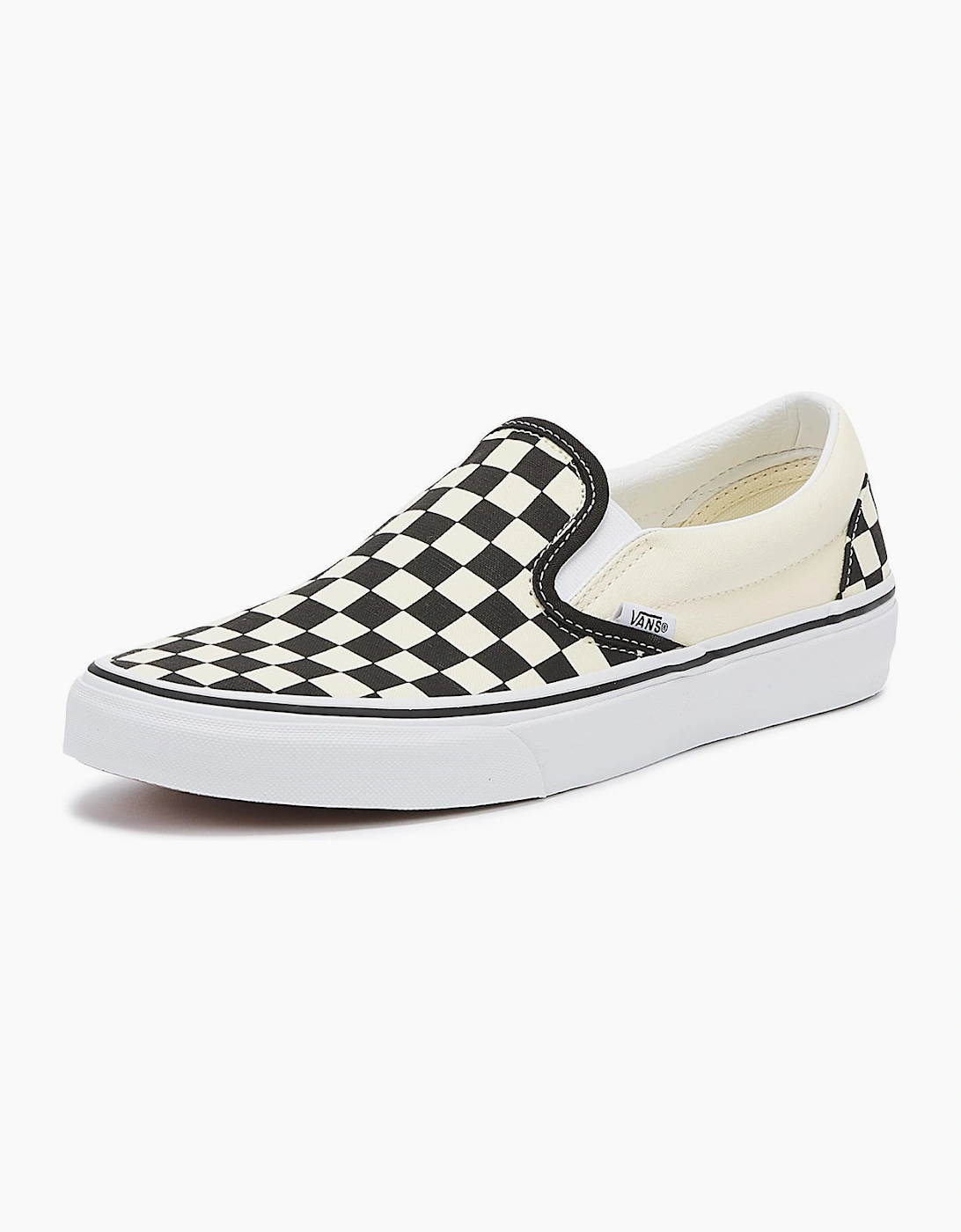 Vans Classic Slip-On Womens Black / White Checkerboard Canvas Trainers