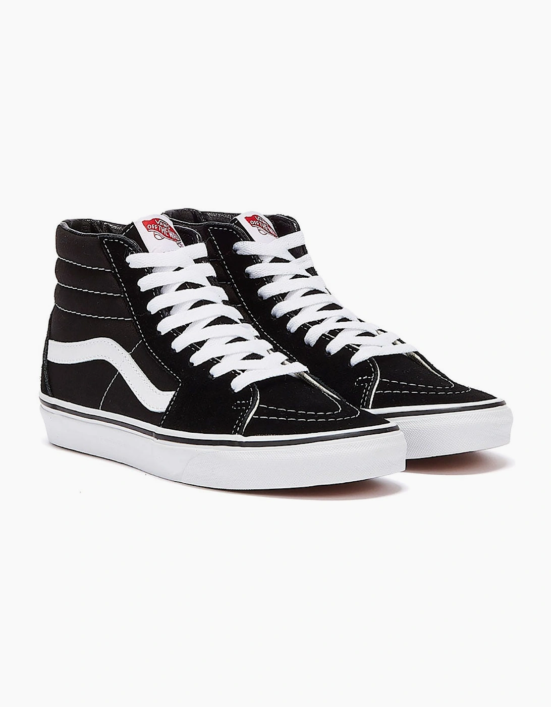 Vans Women's Black Sk8 Hi / White Trainers  Size 3