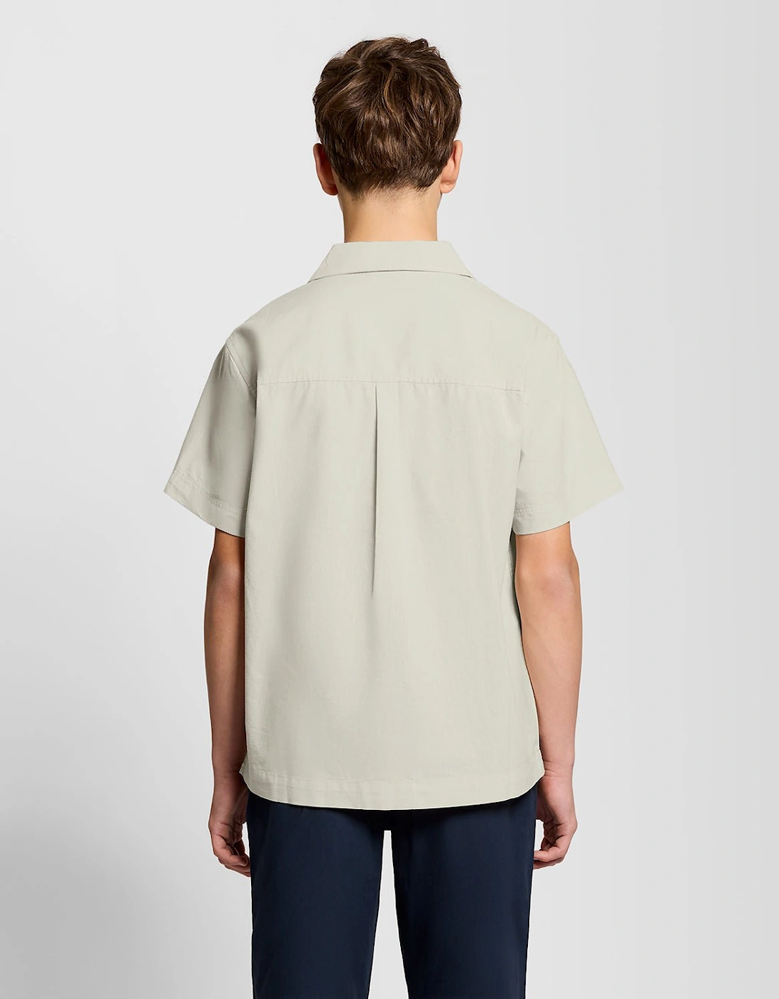Short Sleeve Linen Blend Shirt