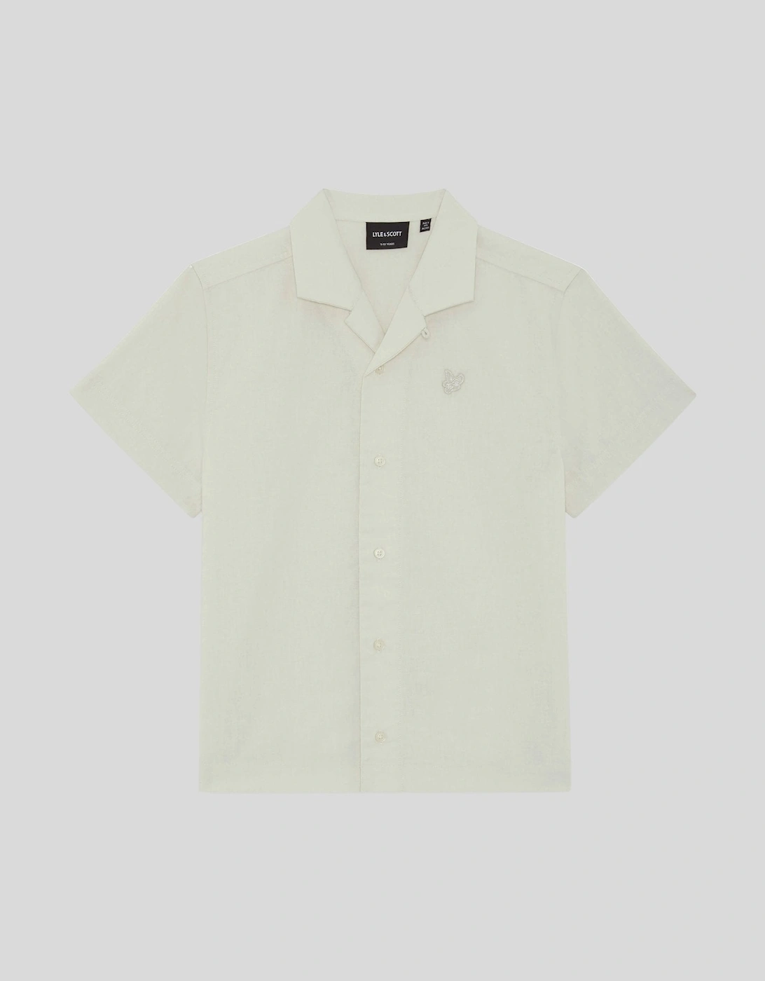 Short Sleeve Linen Blend Shirt