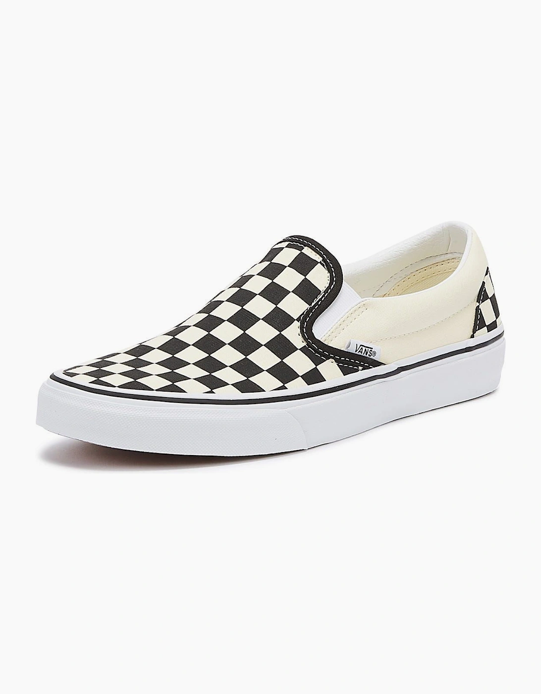 Vans Classic Slip-On Mens Black / White Checkerboard Canvas Trainers