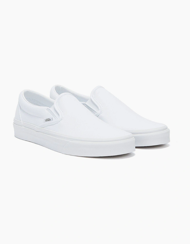 Vans Classic Slip on True White Canvas Trainers