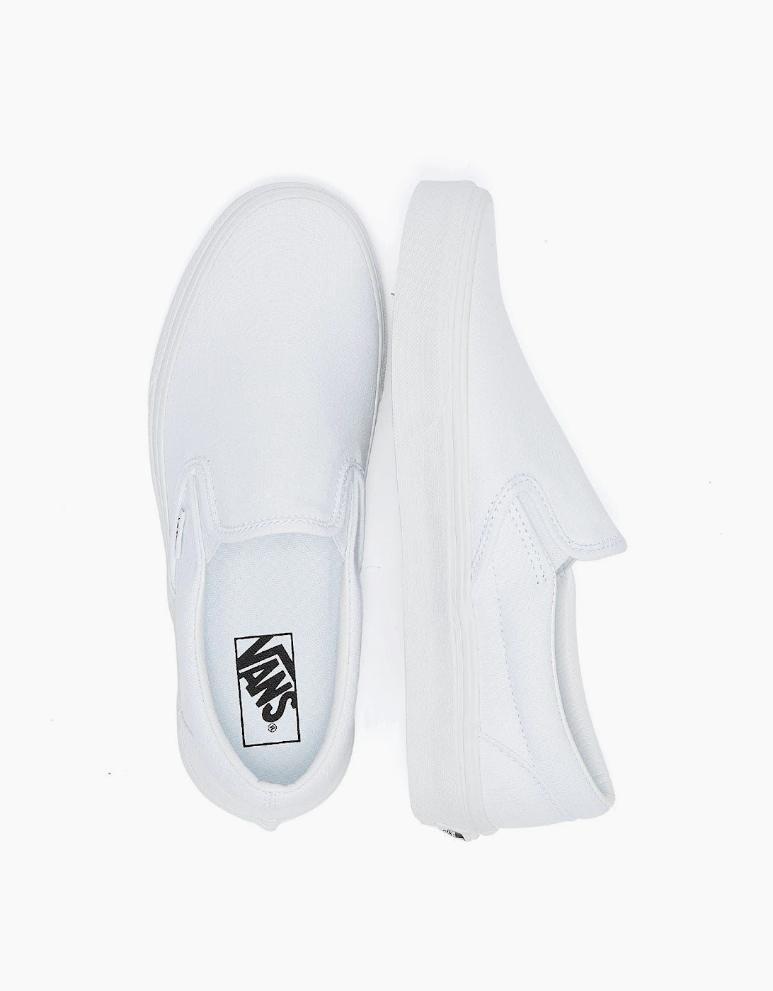 Vans Classic Slip on True White Canvas Trainers