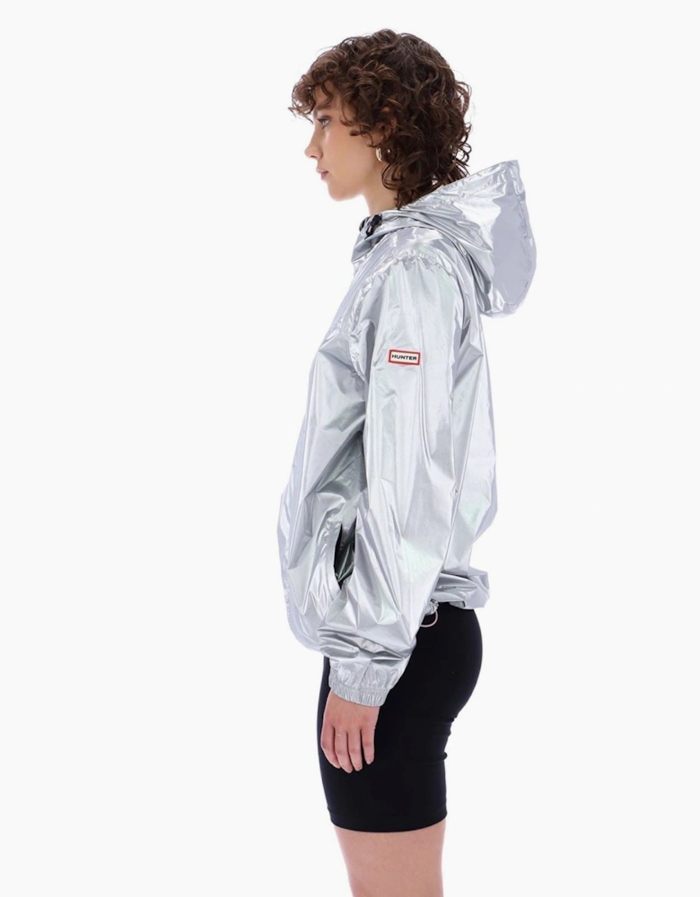 Hunter Hunter Packable Unisex Adults Silver Rain Jacket