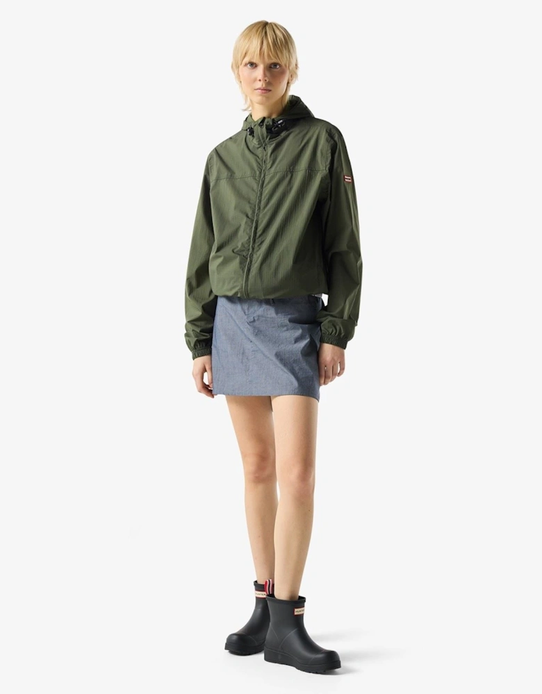 Hunter Hunter Packable Rain Unisex Adults Green Rain Jacket