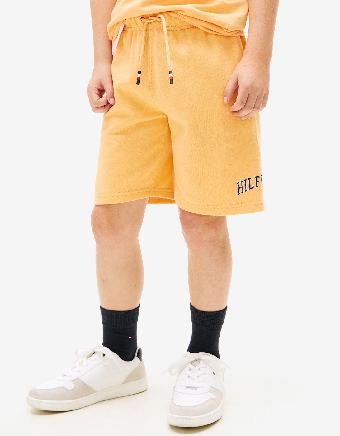 Tommy Hilfiger Boys Varsity Wide Sweat Shorts in Orange