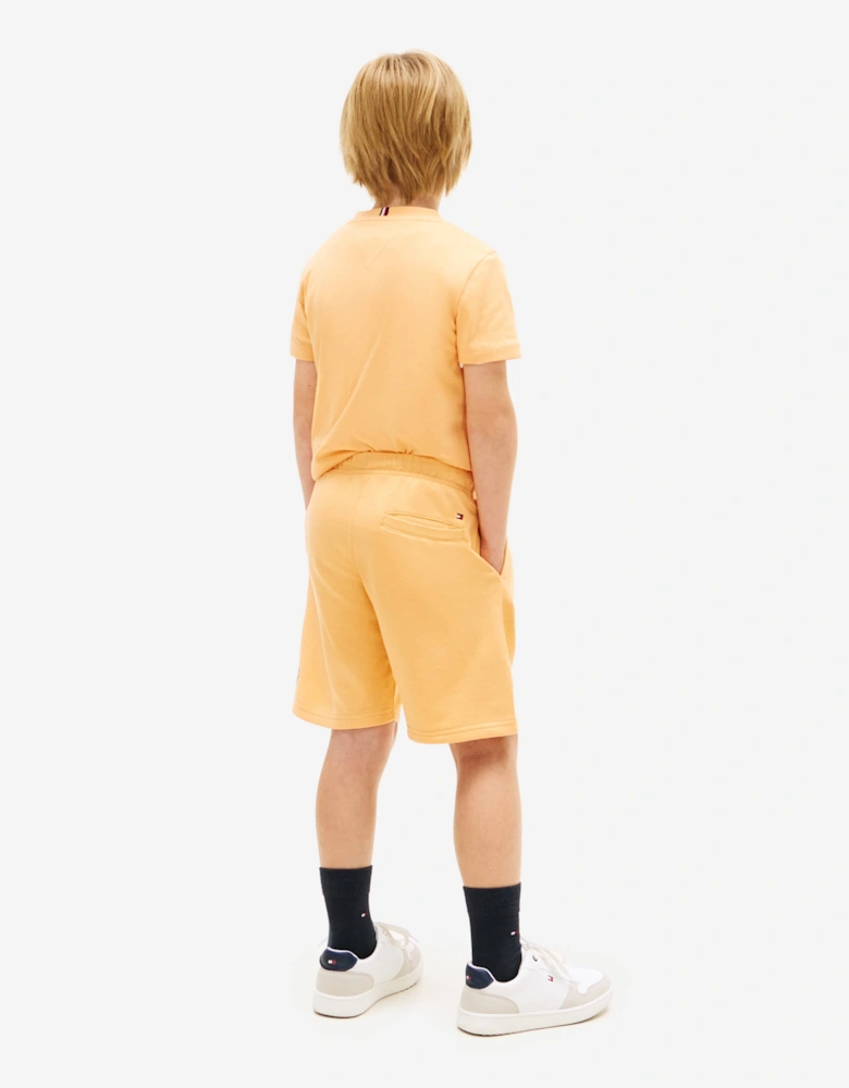 Tommy Hilfiger Boys Varsity Wide Sweat Shorts in Orange