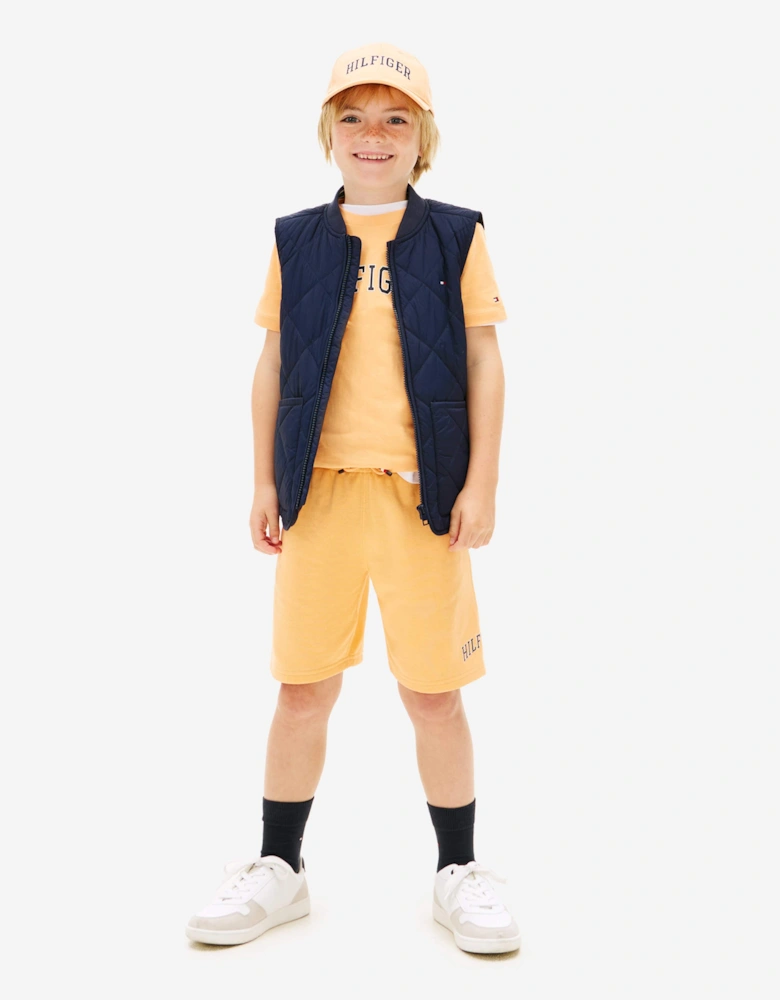 Tommy Hilfiger Boys Varsity Wide Sweat Shorts in Orange