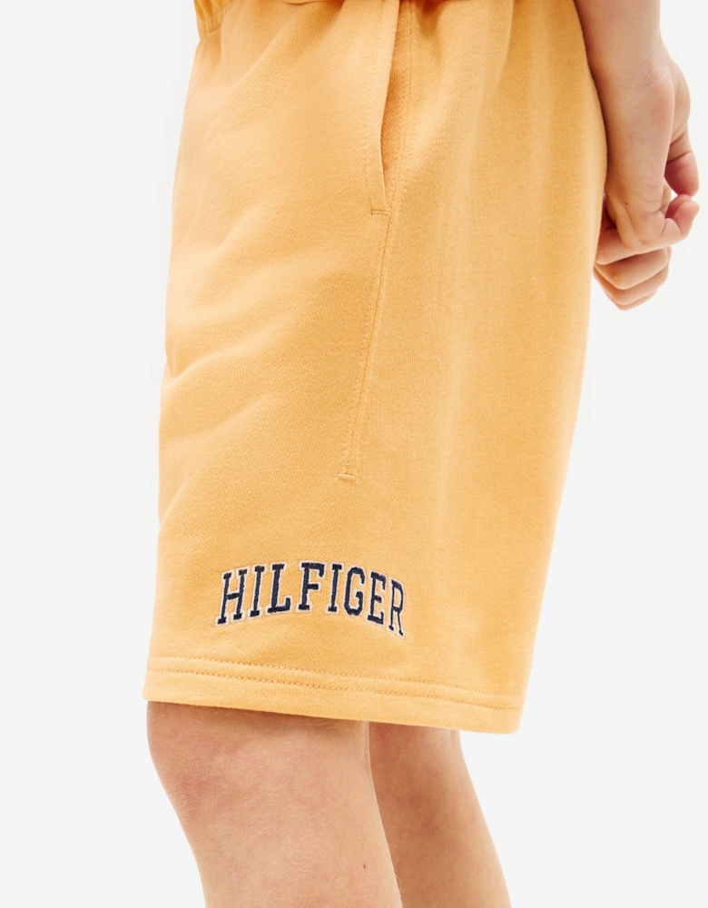 Tommy Hilfiger Boys Varsity Wide Sweat Shorts in Orange