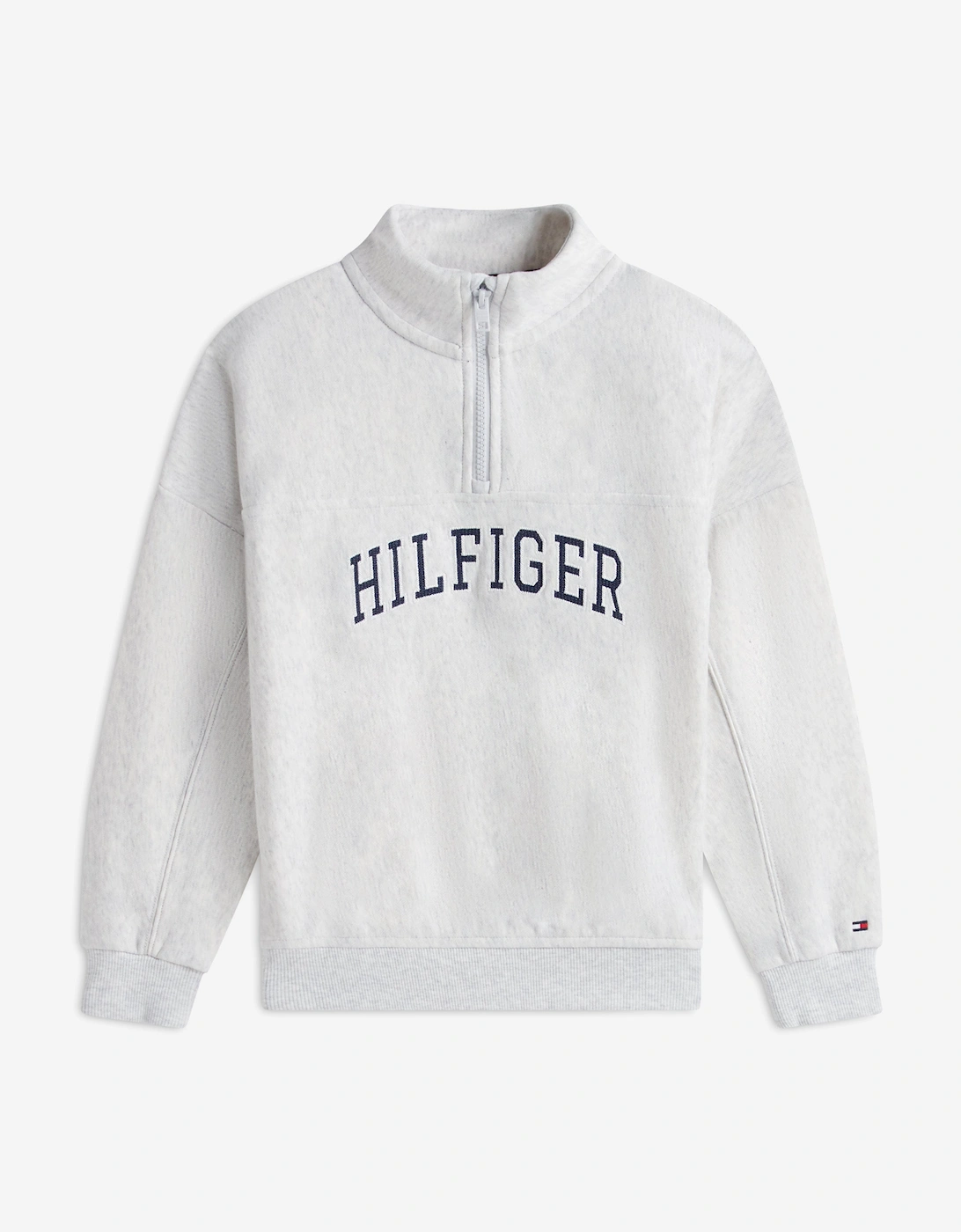 Tommy Hilfiger Boys Varsity Half Zip Sweatshirt in Grey