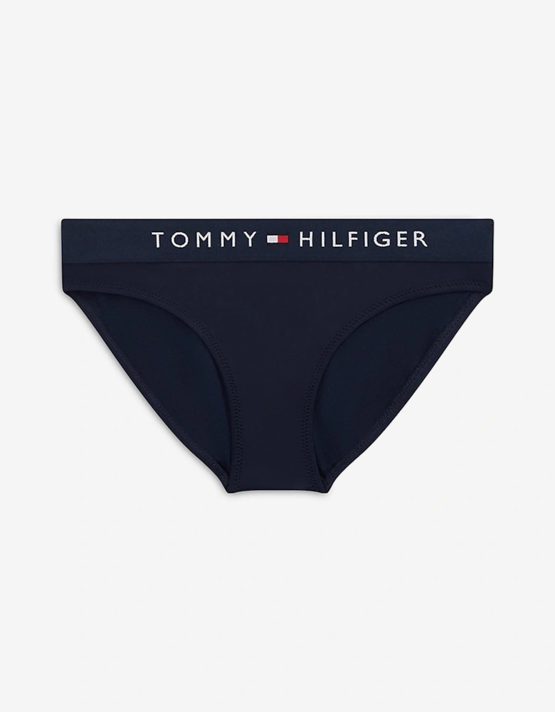 Tommy Hilfiger Girls Logo Triangle Bikini in Navy