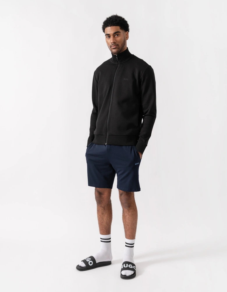 BOSS Green Skaz Mens Full Zip Funnel Neck Sweatshirt - Black 001