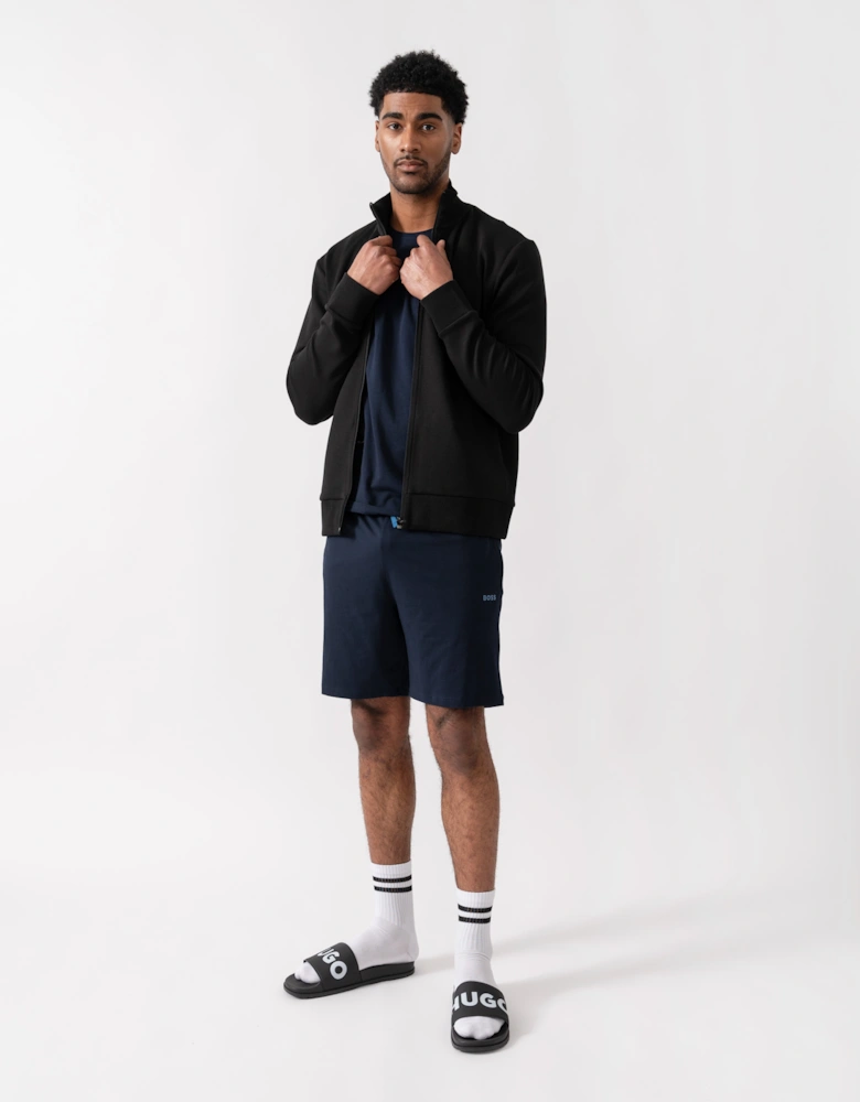 BOSS Green Skaz Mens Full Zip Funnel Neck Sweatshirt - Black 001