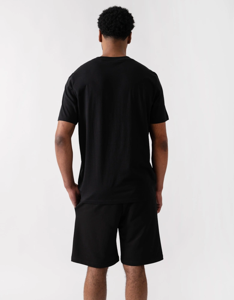 HUGO Dumeo Mens Tortoise-Logo T-Shirt in Cotton Jersey  - Black 001
